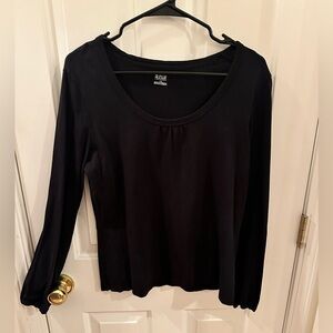 A.N.A Women's Black Blouse Long Sleeves Size Large